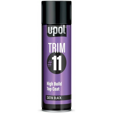 U-POL TRIM Topcoat kleurspray met hoge opbouw satijnzwart